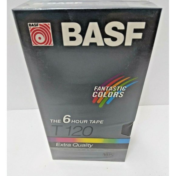 New BASF T 120 Extra Quality Blank VHS Tape Videocassette Lot of 2 Sealed! - Picture 3 of 9